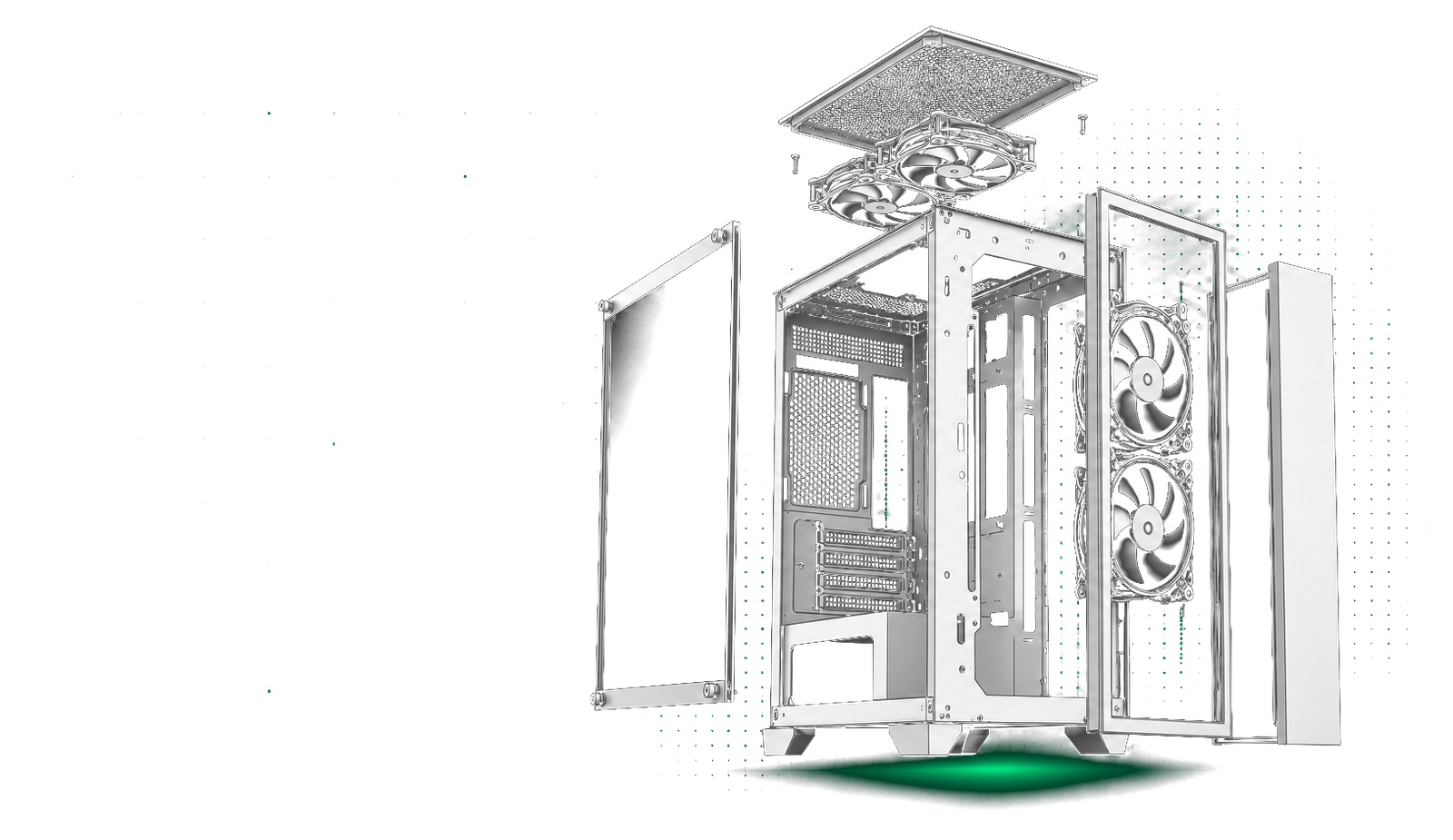 Gabinete MERX desarmado